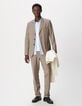 Gemarmerd beige colbert TRAVEL SUIT Homme-1