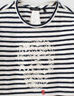 Tee-shirt marinière brodée tête de mort fille-4