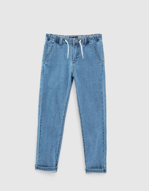 Light Blue Chino-Jungenjeans mit Kordelzug