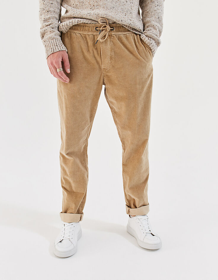 Jogpant beige de pana Hombre-2