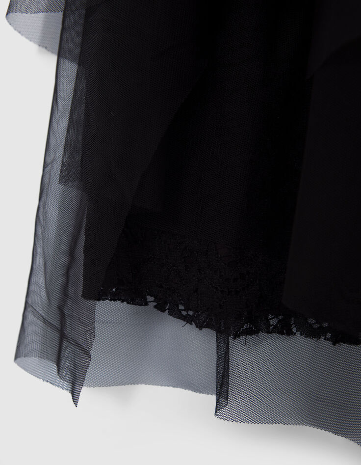 Jupe noire tulle asymétrique fille-4