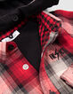 Red two-ply shirt, check pattern, baby boy-8