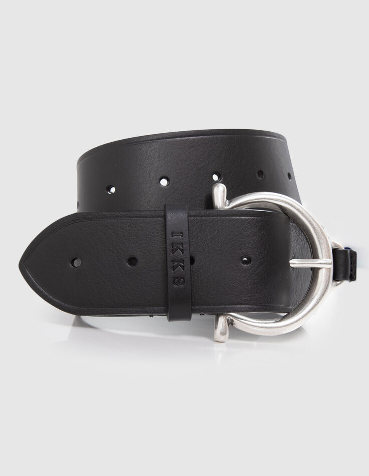 Riem voor jurk silver leer ronde gesp Dames-4