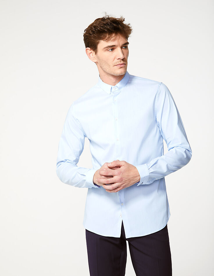 Chemise rayée bleue homme-7 Chemise rayée bleue homme-7