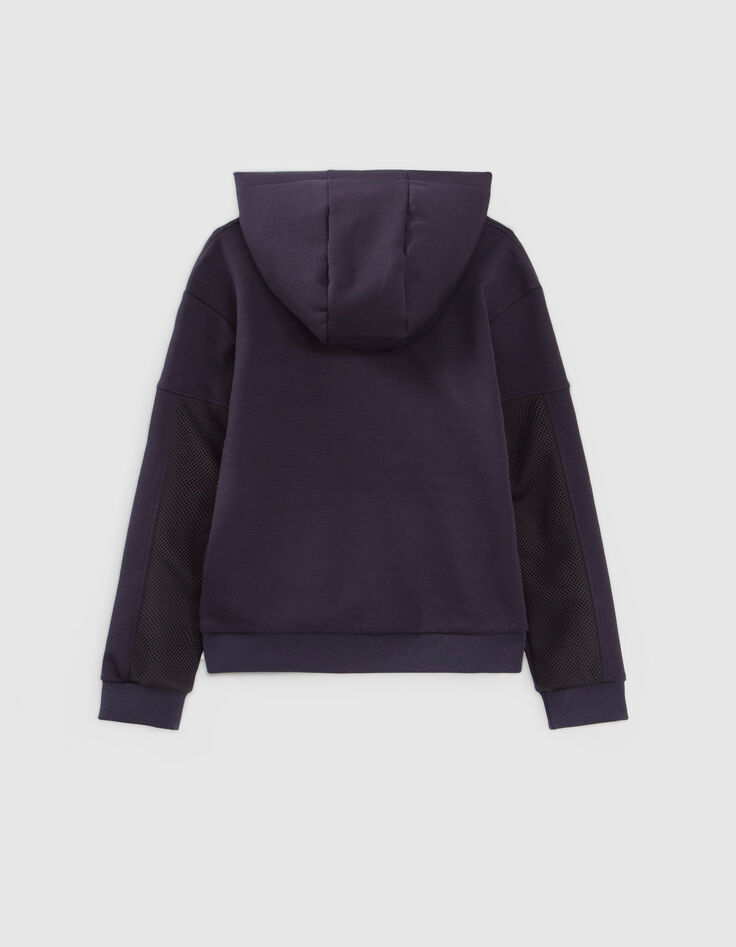 Marineblaues Jungensweatshirt mit Mesh-Details-3