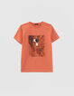 Boys’ orange hot air balloon image T-shirt-1