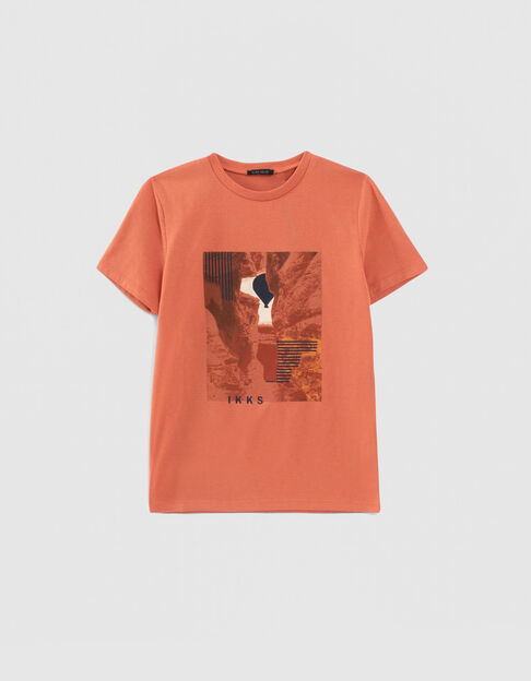 Boys’ orange hot air balloon image T-shirt - IKKS