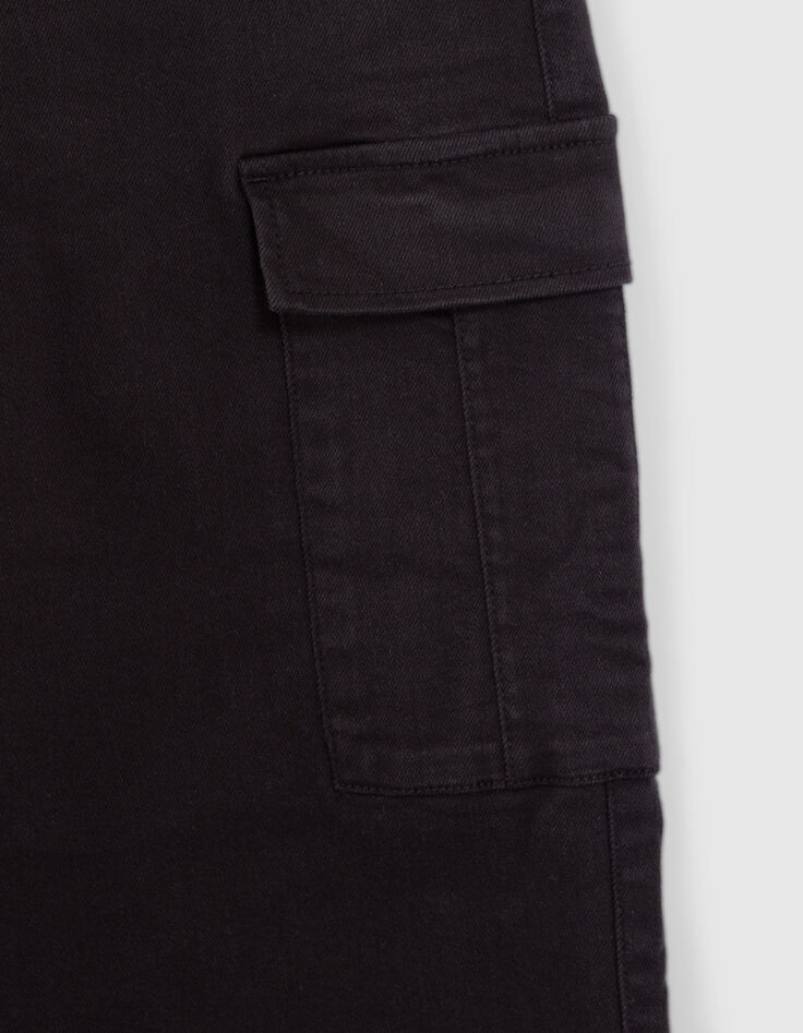 Zwarte BATTLE-broek denim meisjes-4 Zwarte BATTLE-broek denim meisjes-4