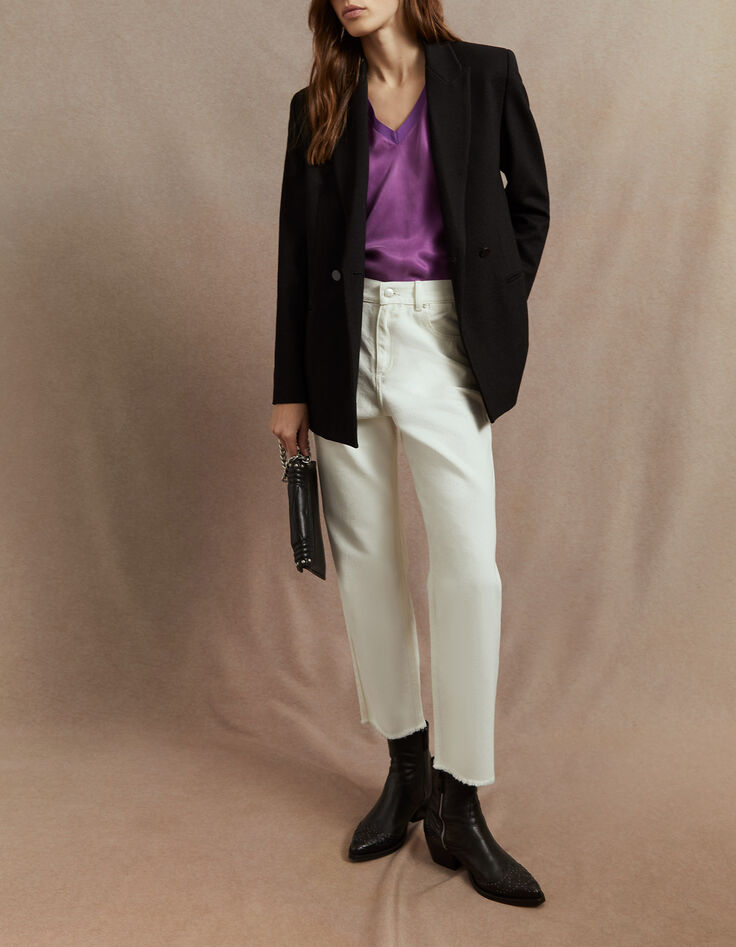 Vaqueros boyfriend blanco roto deshilachados-6