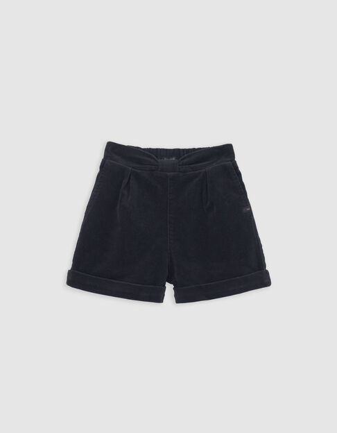 Short noir velours côtelé noeud-ceinture fille Short noir velours côtelé noeud-ceinture fille - IKKS