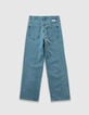 Straight blue jeans for girl-3