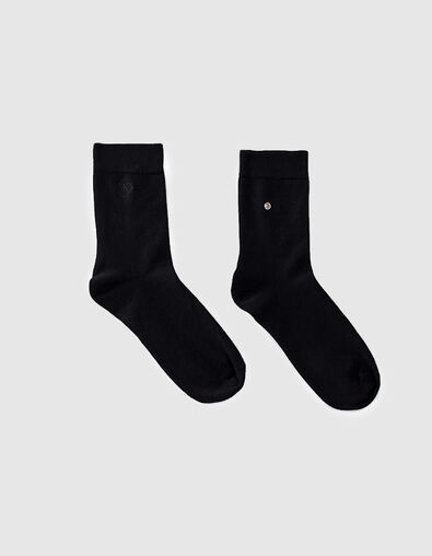 Lot de 2 paires de chaussettes noires Homme - IKKS