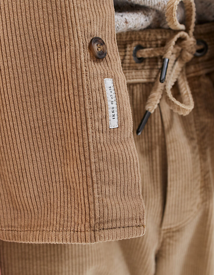 Sobrecamisa REGULAR marrón claro de pana Hombre-4