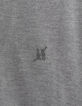 Polo gris m&eacute;tal bi-mati&egrave;re avec dos jersey Homme-5