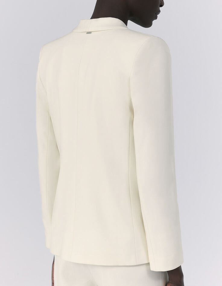 Women’s ecru shawl collar suit jacket-3