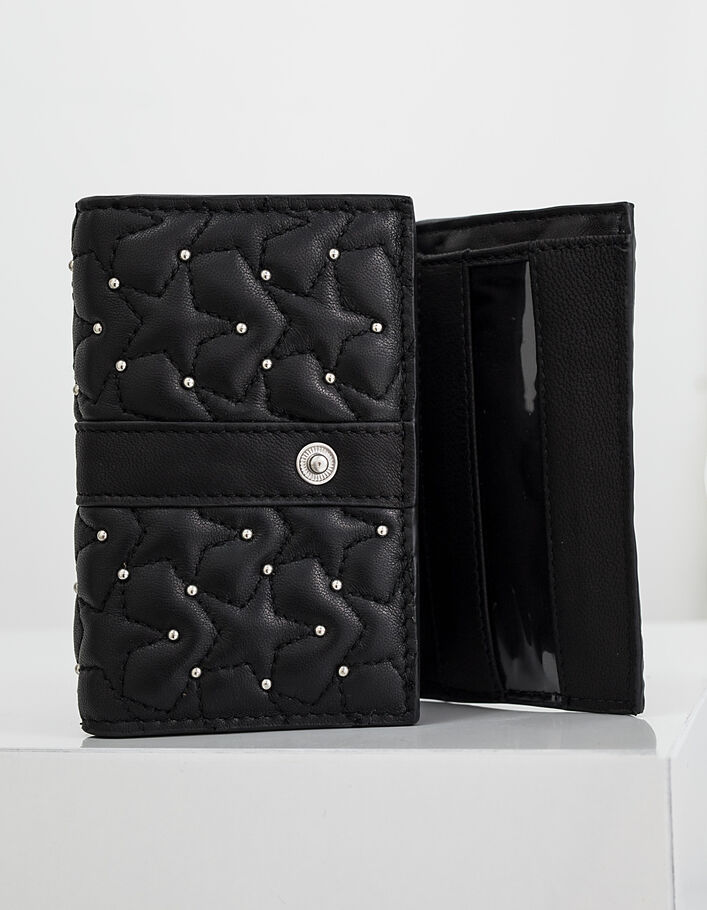 The Trader Star, women's black leather wallet - IKKS