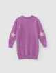 Girls’ dark pink knit sweater dress-2