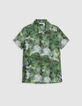 Chemise kaki imprimé camouflage pixellisé garçon-4