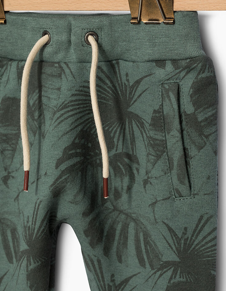 Pantalon molleton kaki tropical bébé garçon -3