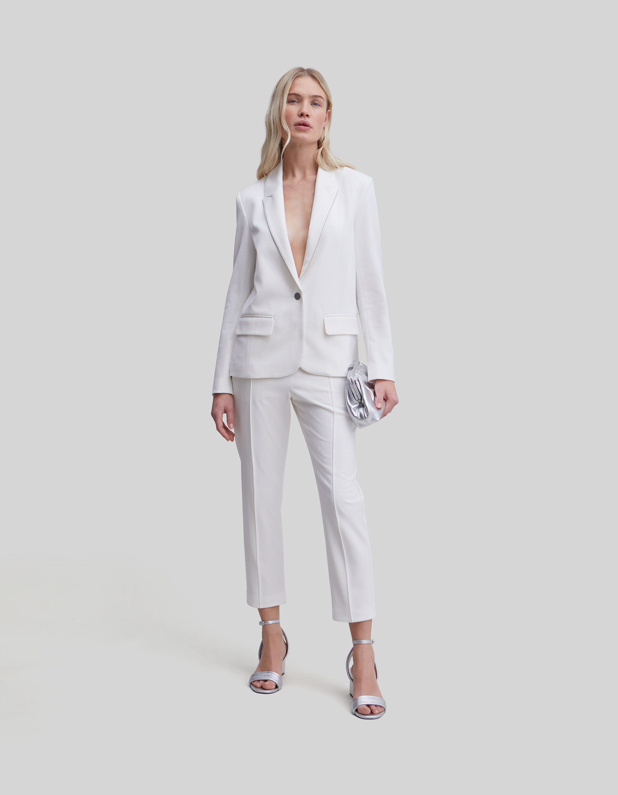 White dress jacket womens 2025
