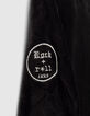 Cardigan noir velours esprit motard fille-5