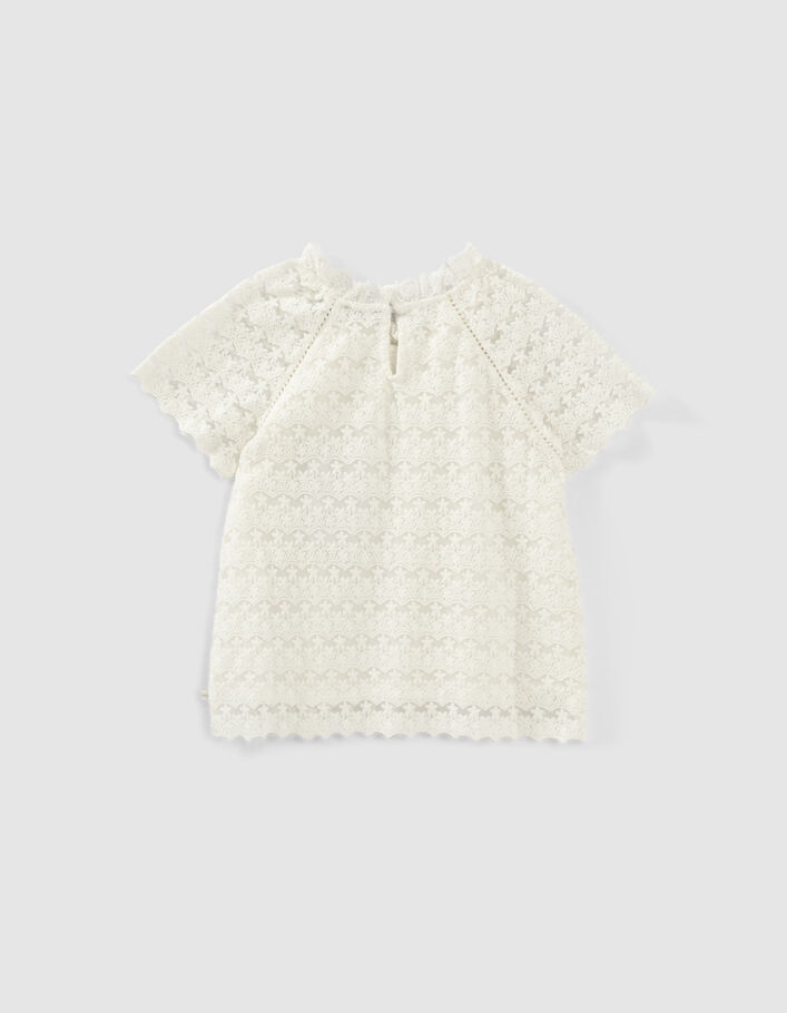 Blusa blanco roto encaje niña - IKKS