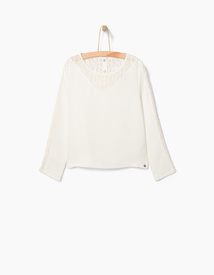 Ecru blouse meisjes-1