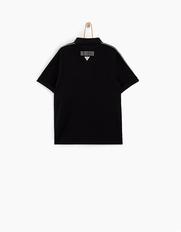 Polo negro cordoncillos hombros LOS ANGELES niño -3