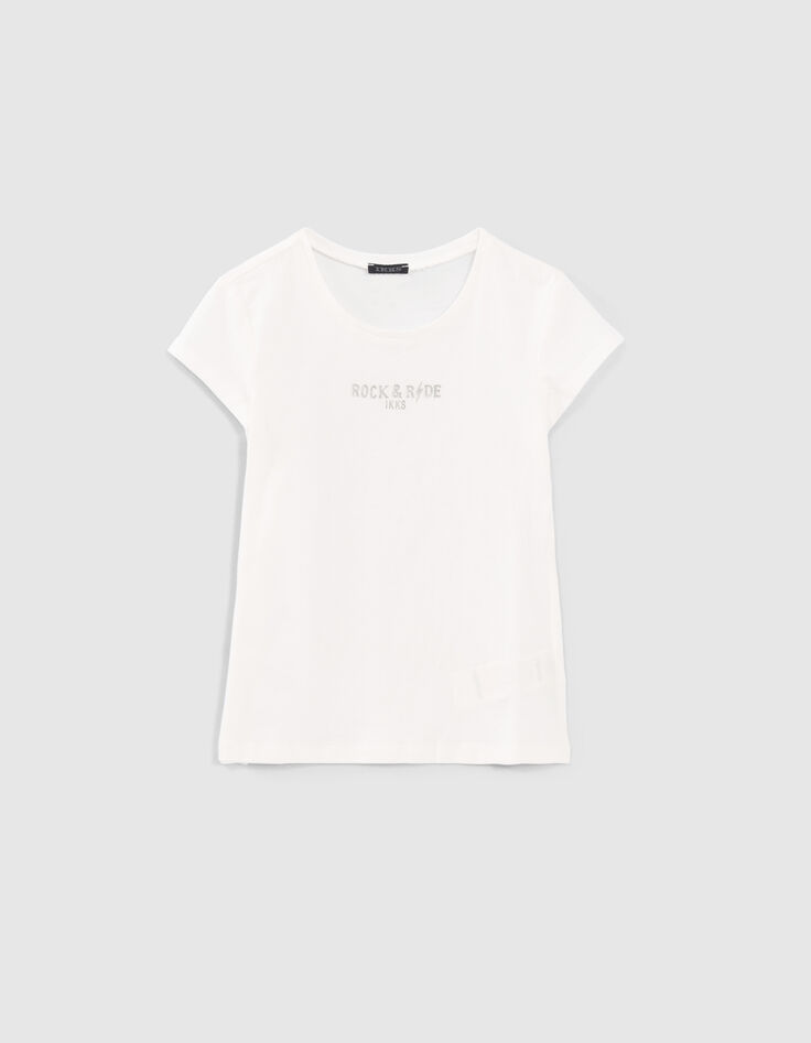 Schwarzes 2-in-1-M&auml;dchenkleid mit wei&szlig;em T-Shirt-4