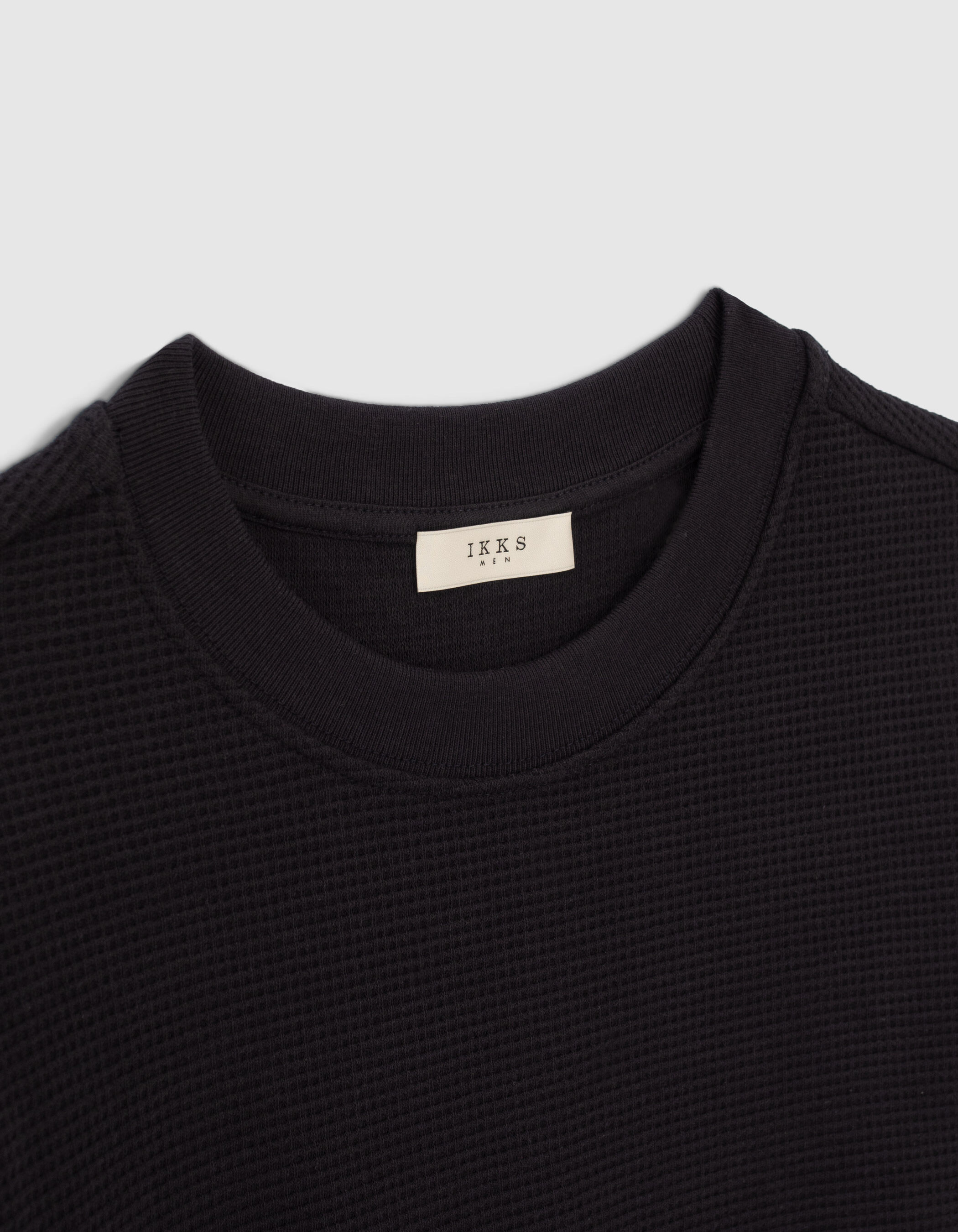Men s navy waffle sweatshirt fabric sweatshirt IKKS