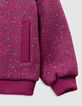 Blouson rose esprit tweed fille-8