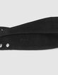 Women’s black studded suede wide belt-5