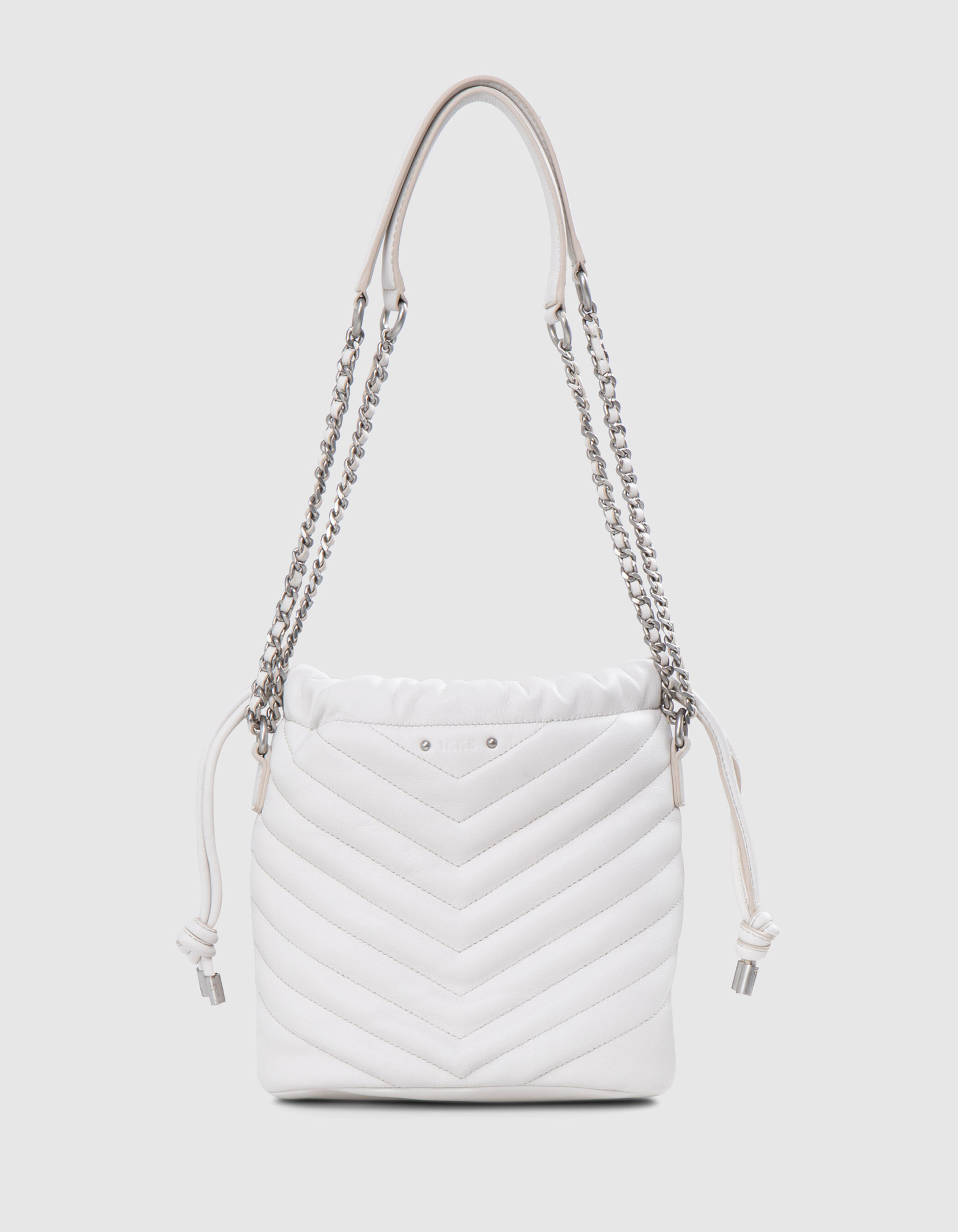 Women s white leather Small 1440 bucket bag