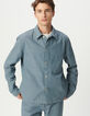 Blaue Herren-Jeansjacke im Workerstil-3