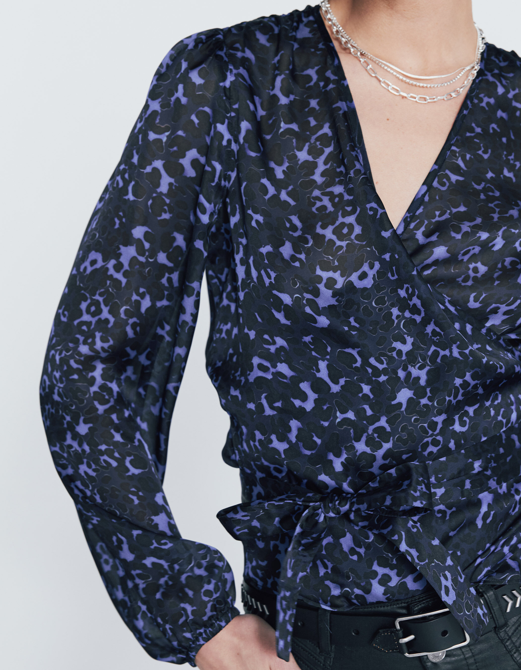 Blouse deals croisée femme