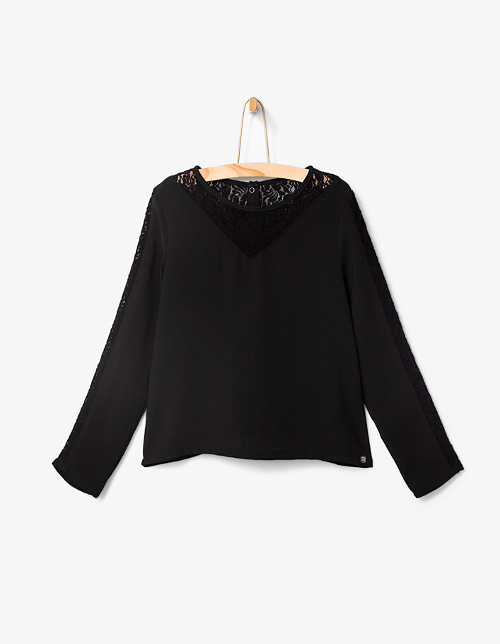 Zwarte blouse voor meisjes - IKKS