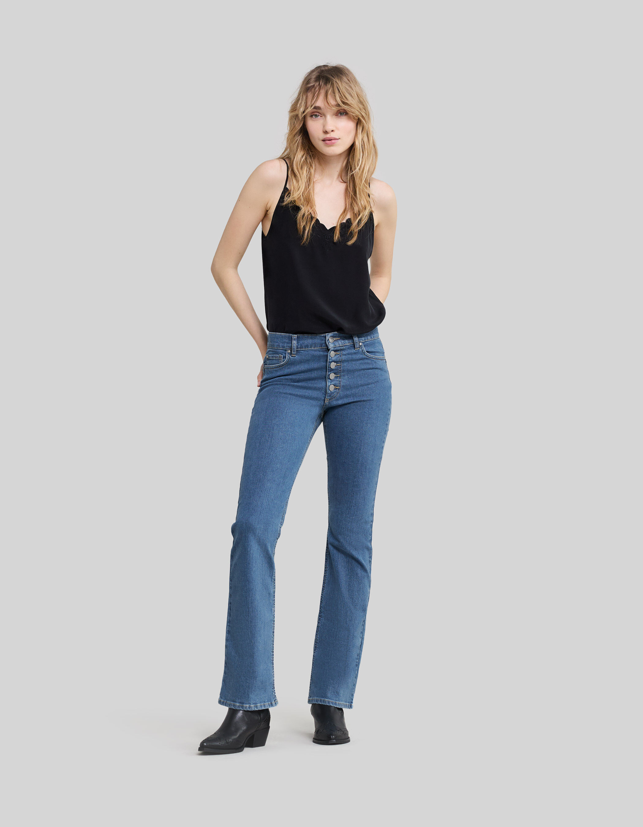 Jean flare summer blue waterless Femme IKKS