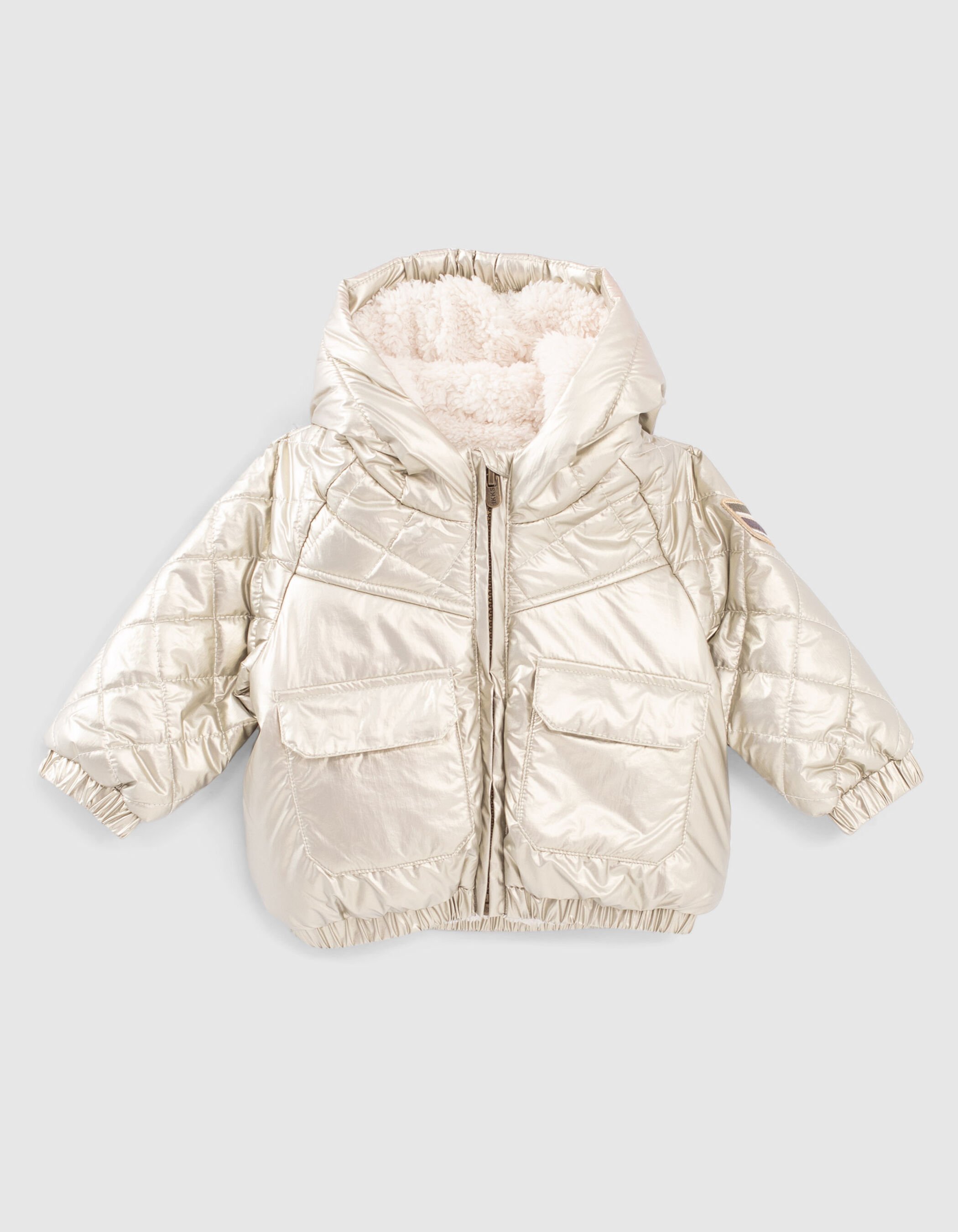Doudoune champagne fourree bebe fille