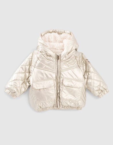 Doudoune champagne fourrée bébé fille - IKKS