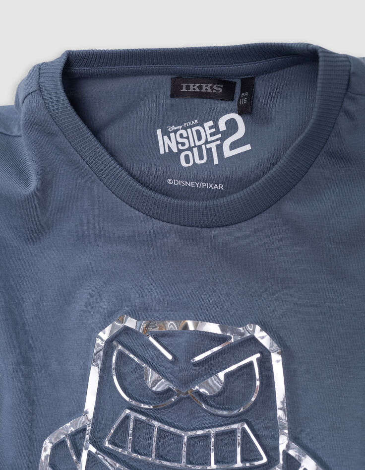 Boy's blue organic cotton embossed VICE-VERSA T-shirt-4 Boy's blue organic cotton embossed VICE-VERSA T-shirt-4