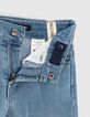 Boys&rsquo; faded blue deep dye slim jeans-6