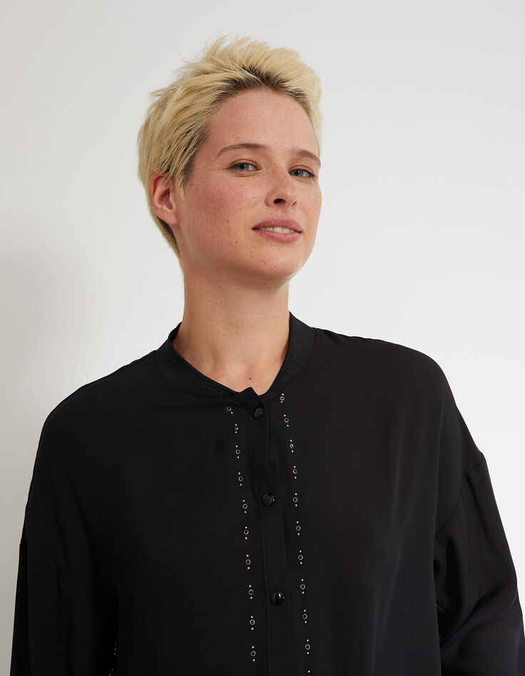 I.Code black flowing studded shirt-6 I.Code black flowing studded shirt-6