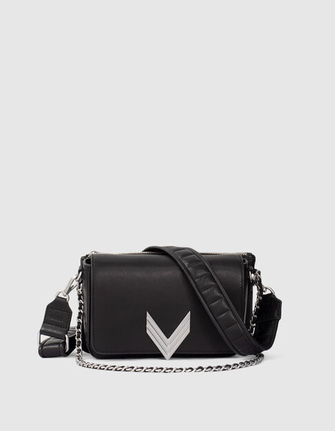 Women’s black Chrome-free lambskin leather Romy 111 bag