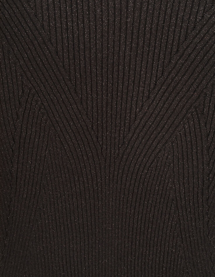 Women’s black fine knit sweater with buttoned cuffs-7