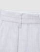 Pantalón de traje gris con lentejuelas para mujer-7