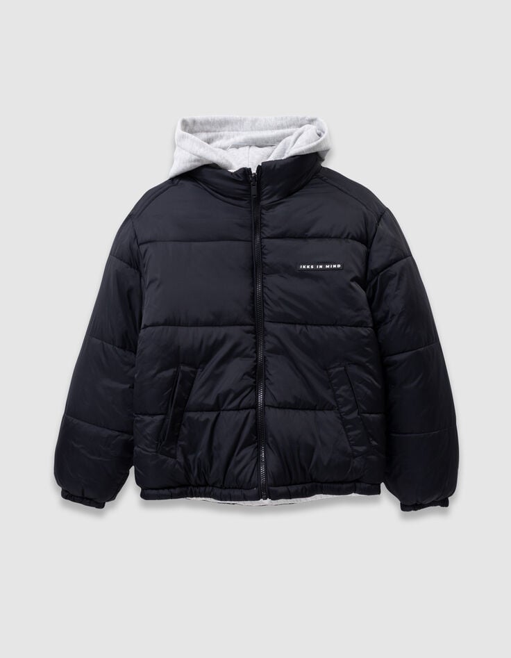Jungen-Wendesteppjacke mit abnehmbarer Kapuze-4 Jungen-Wendesteppjacke mit abnehmbarer Kapuze-4