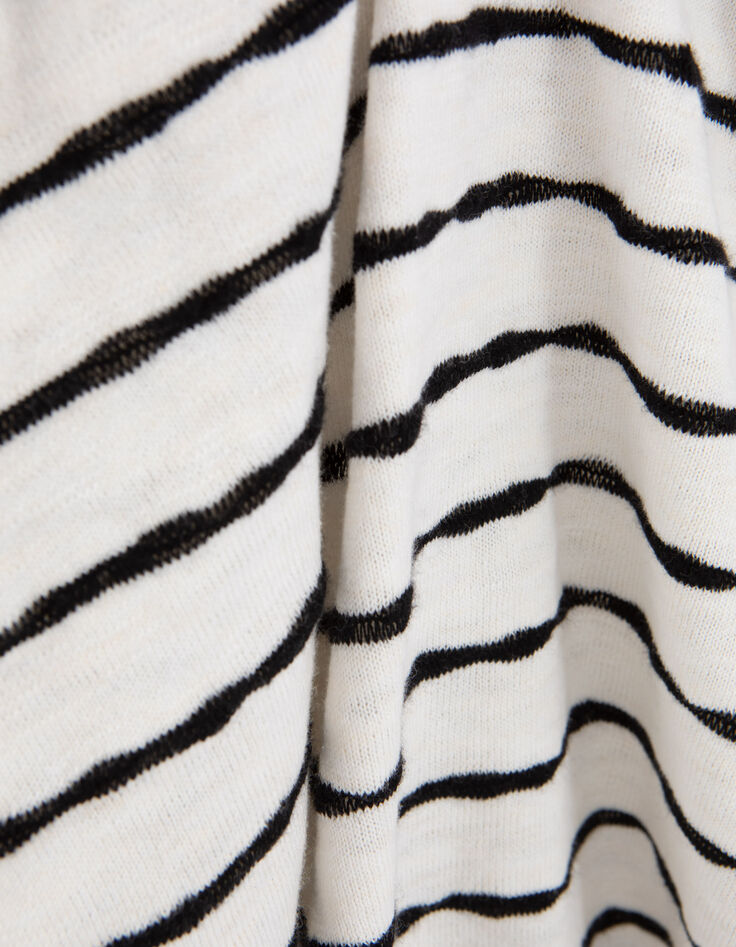 Pull marini&egrave;re stuck tricot ray&eacute; noir Homme-8