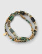 Pulseras doradas cuentas turquesa africana mujer-4