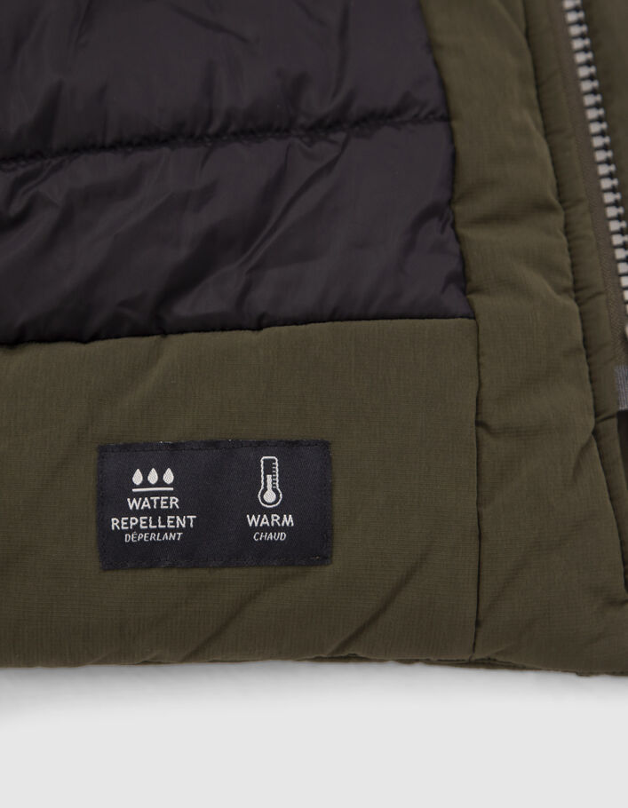 Parka kaki maxi zips waterproof garçon-6