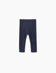 Omkeerbare navy legging bloemenprint babymeisjes-5